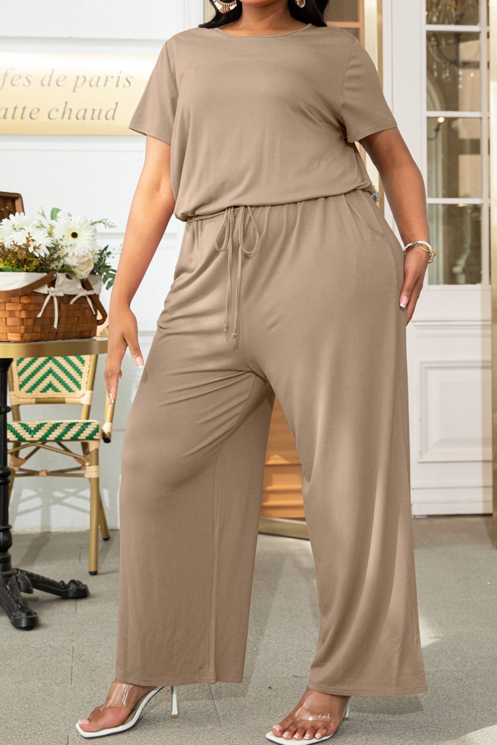 Emmie Drawstring Long Length Romper