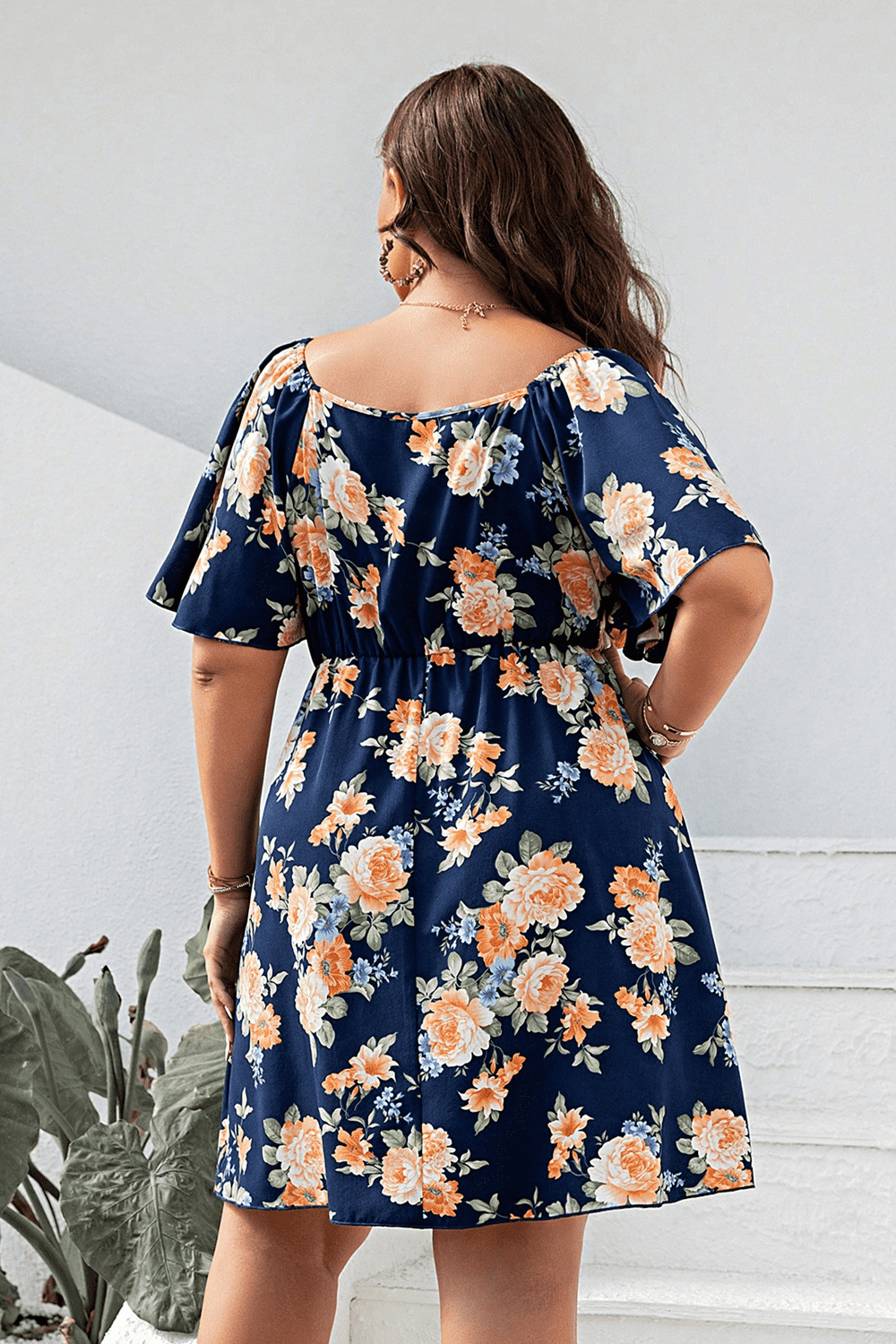 Blue Wisteria Flutter Mini Dress