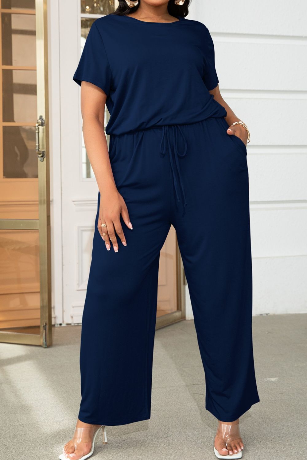 Emmie Drawstring Long Length Romper