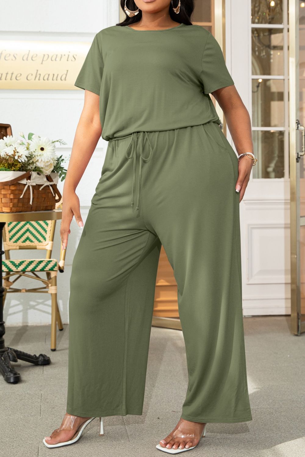 Emmie Drawstring Long Length Romper