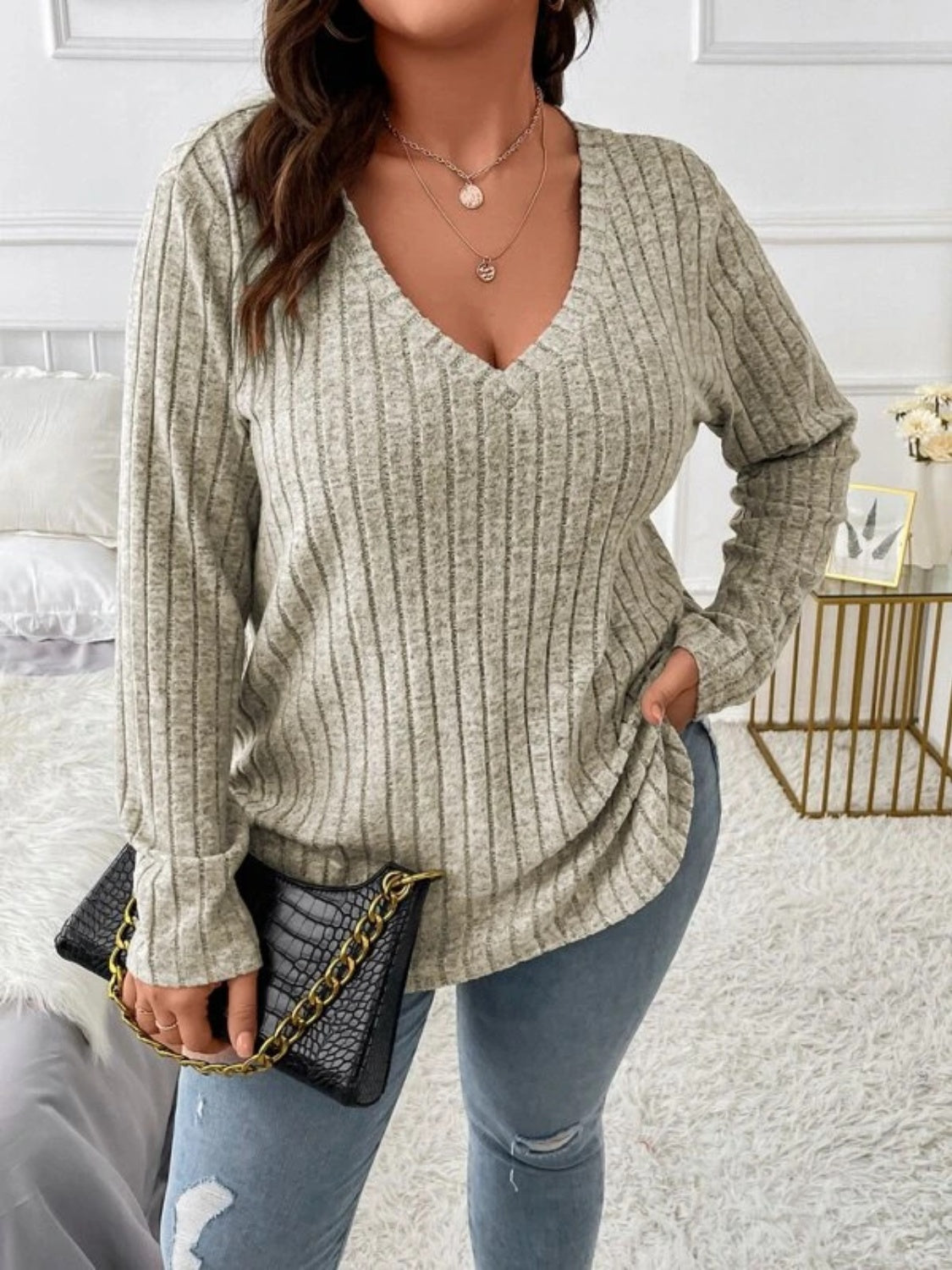 Karly Textured Long Sleeve T-Shirt