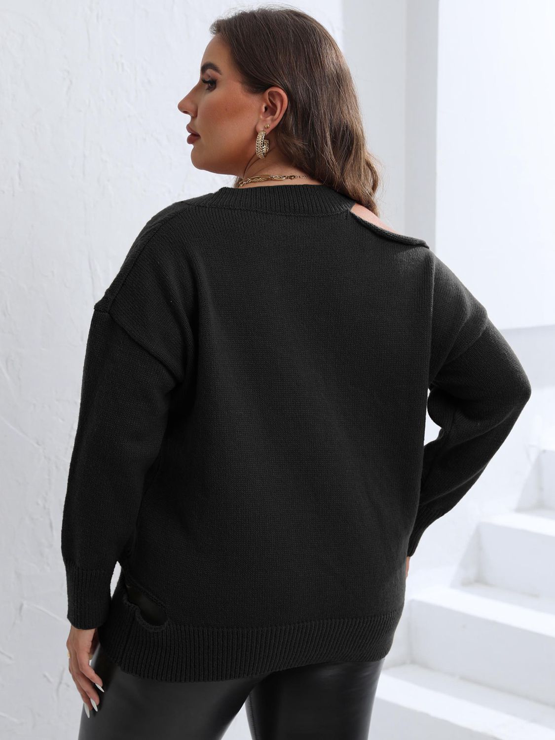 Claudia Cutout Shoulder Sweater