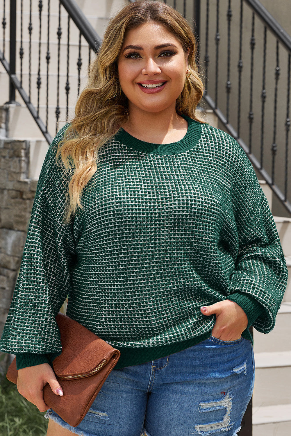 Lila Waffle-Knit Sweater
