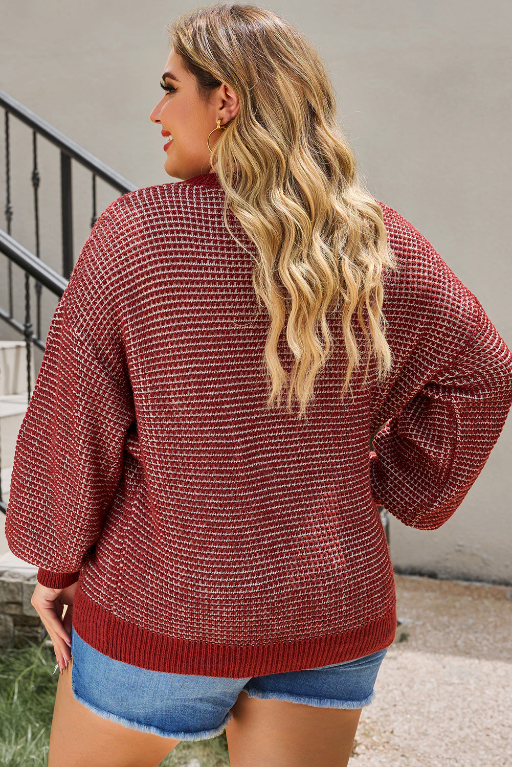 Lila Waffle-Knit Sweater