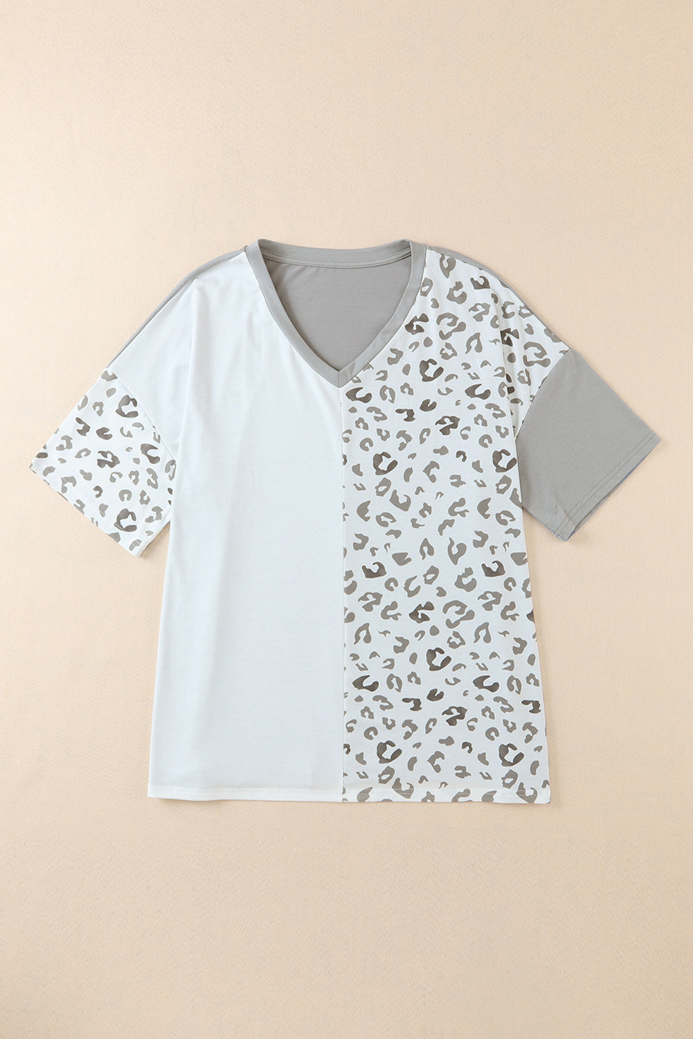 Leanne Two Tone V-Neck T-shirt