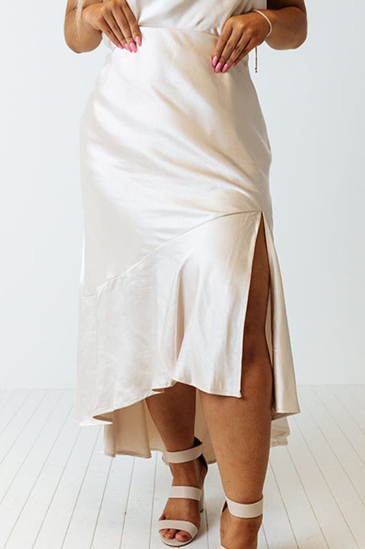 Ari Slit Ruffled Skirt