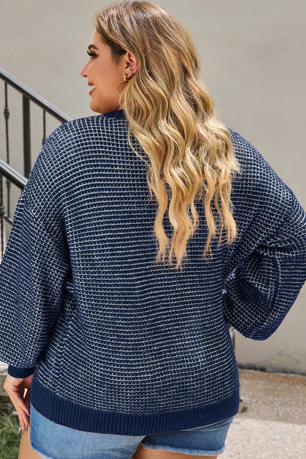 Lila Waffle-Knit Sweater