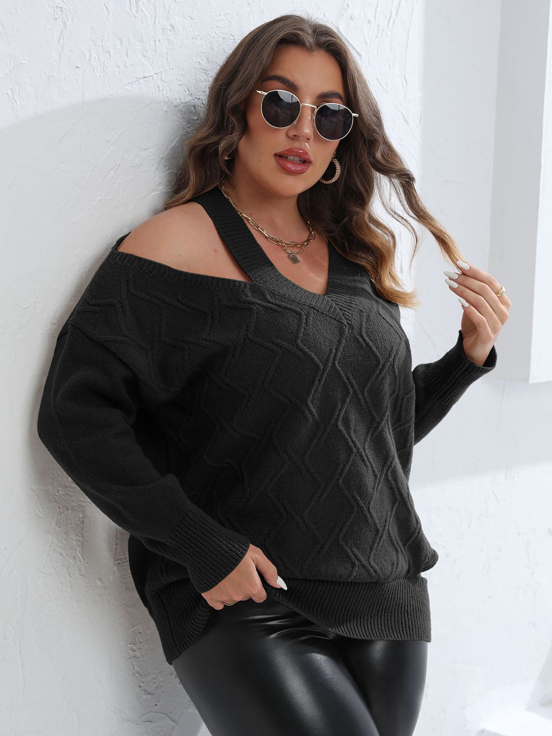 Claudia Cutout Shoulder Sweater