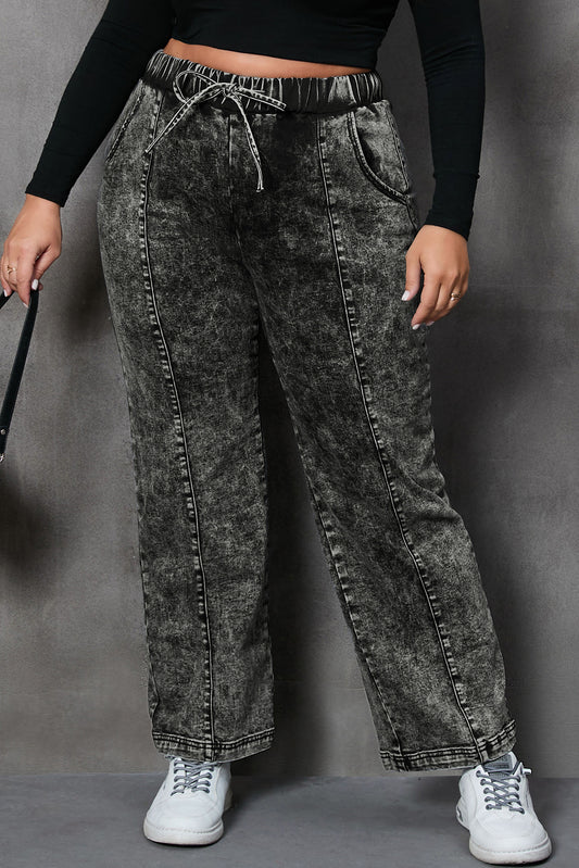 Jordan Drawstring Straight Jeans