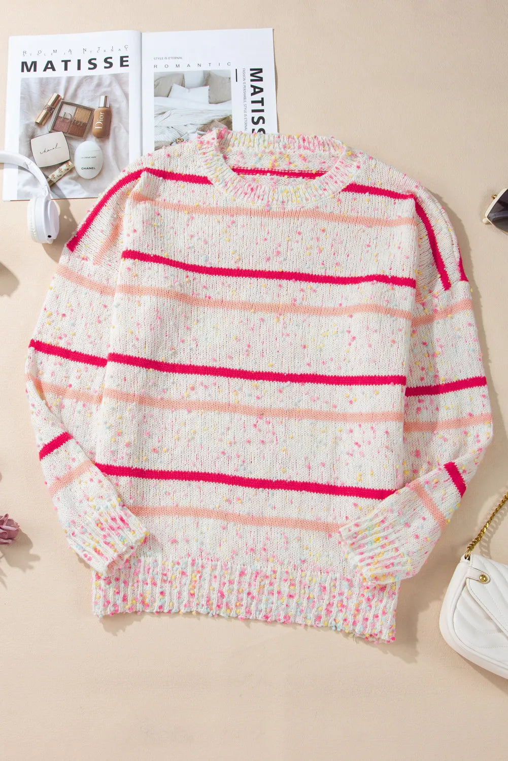 Claire Striped Confetti Sweater