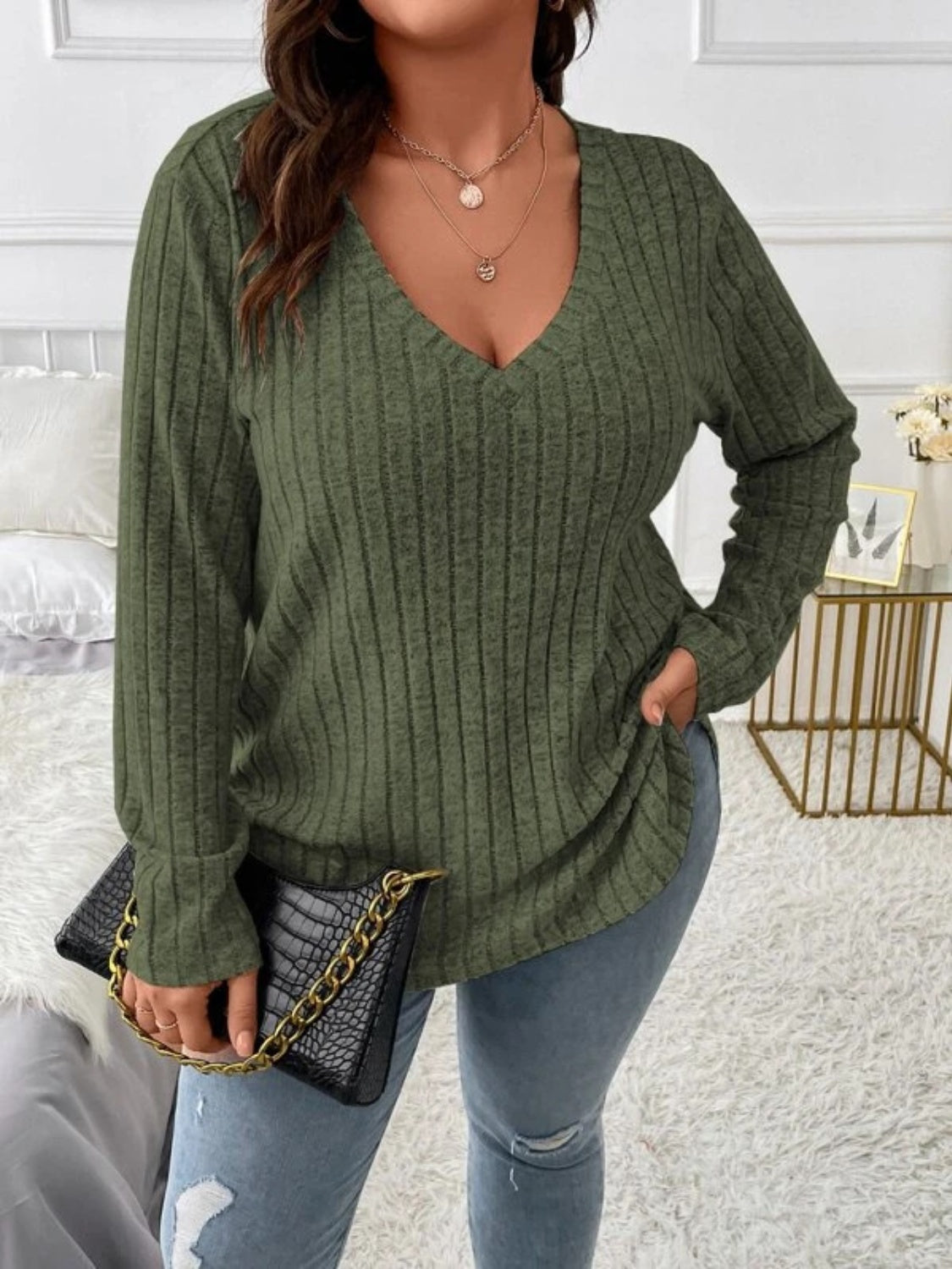 Karly Textured Long Sleeve T-Shirt
