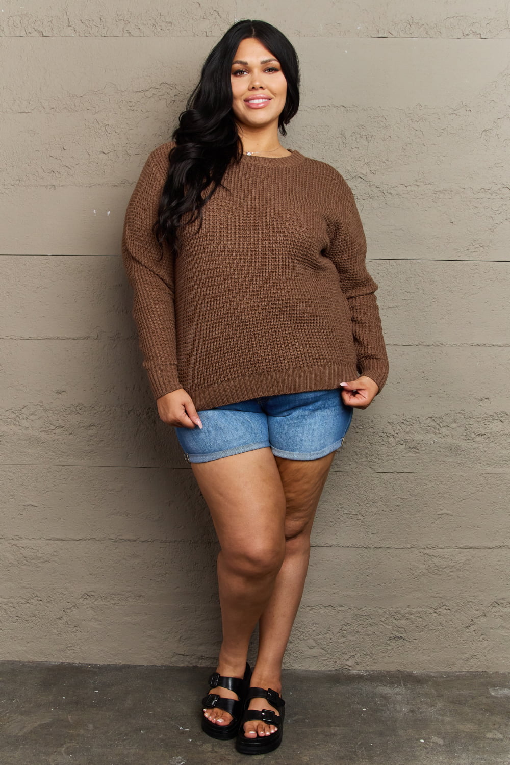 Francesca Waffle Knit Sweater