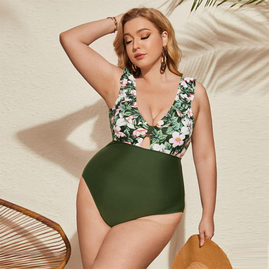 Paradise's Dream Floral Keyhole Swimsuit