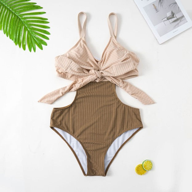 Karina Color Block Swimsuit