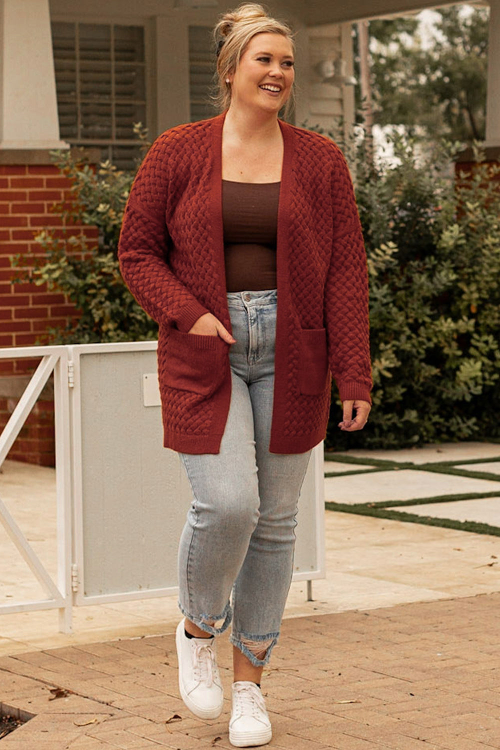 Bridgette Chestnut Knit Cardigan