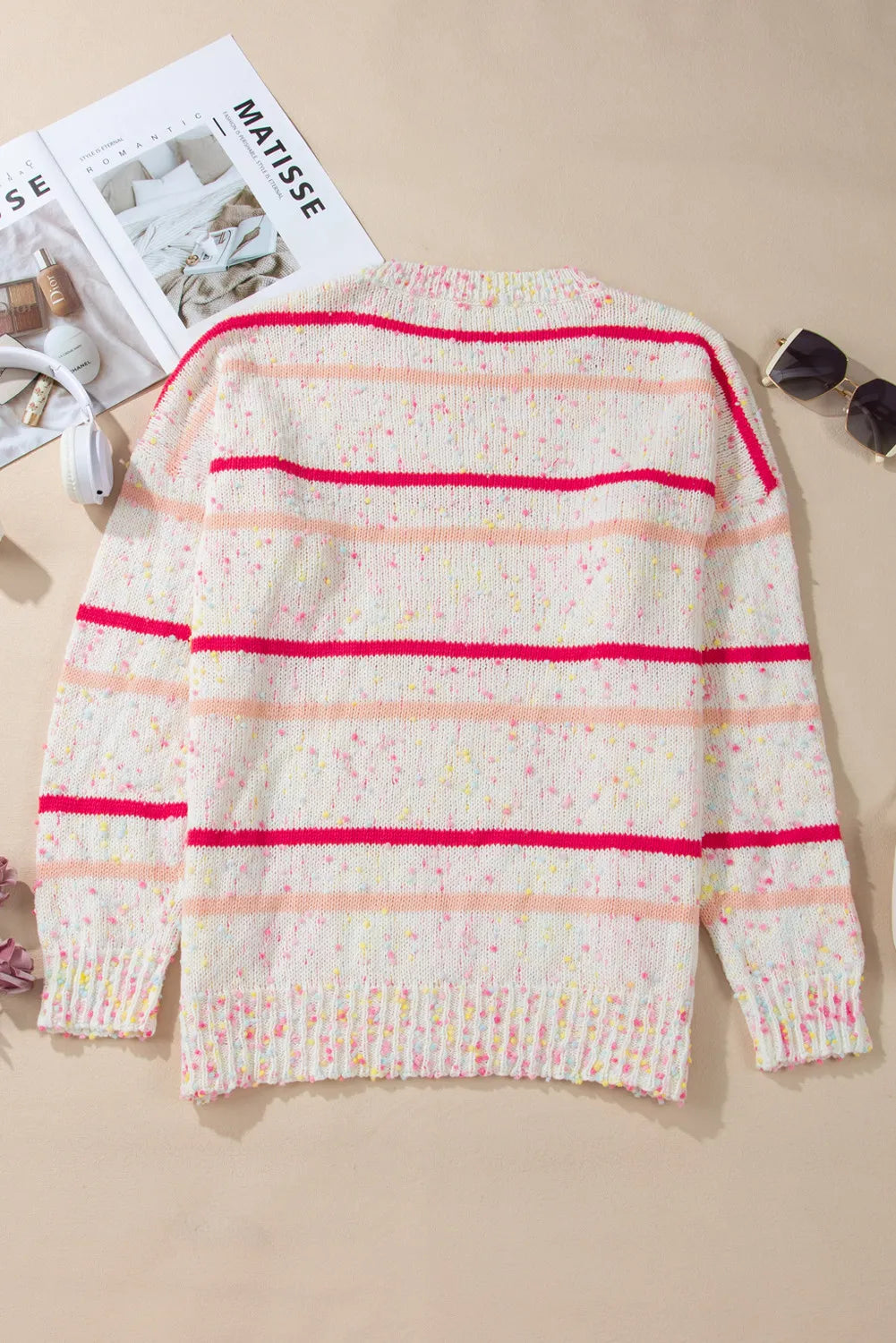 Claire Striped Confetti Sweater