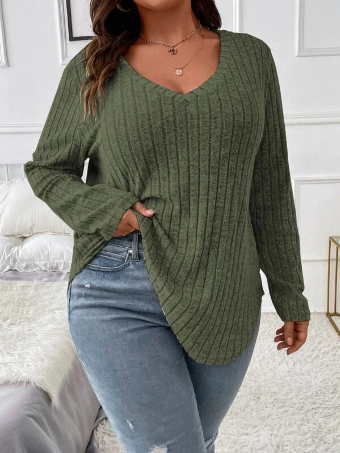 Karly Textured Long Sleeve T-Shirt