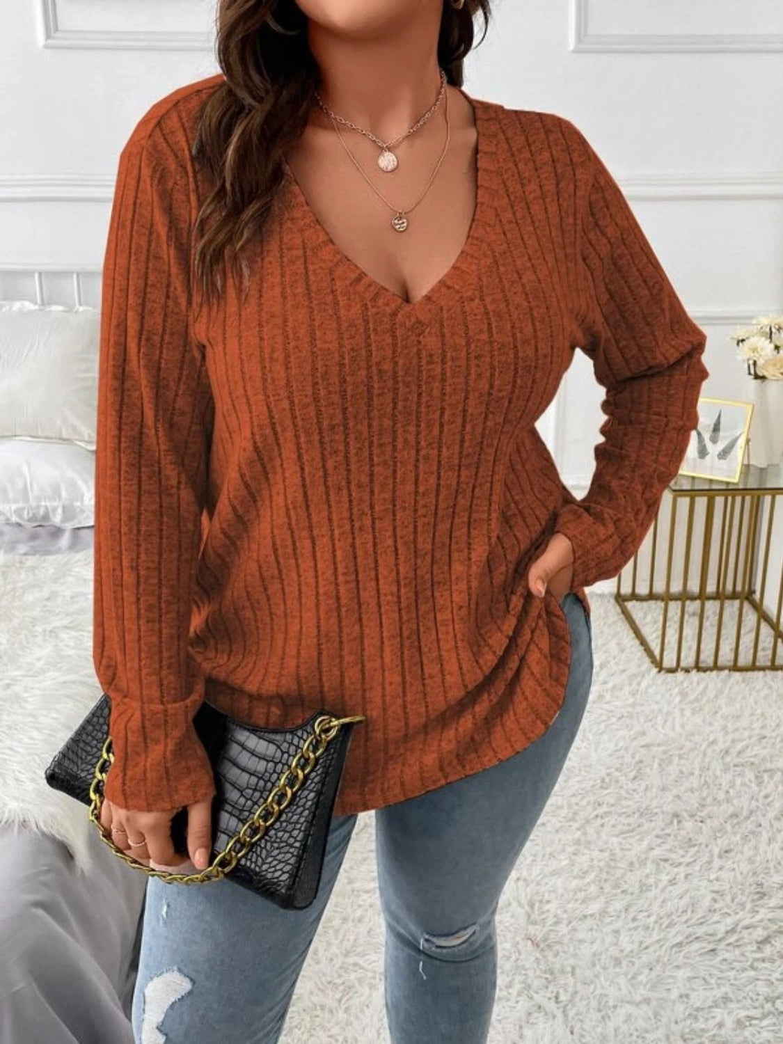 Karly Textured Long Sleeve T-Shirt