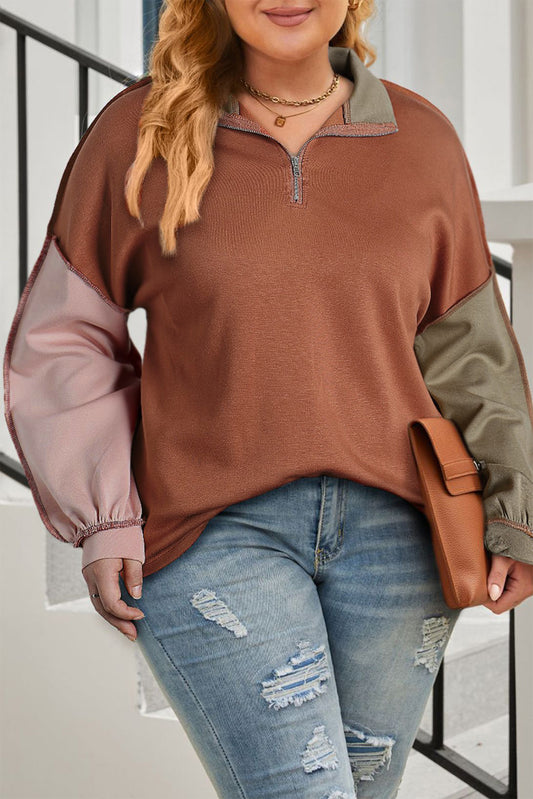 Stacy Color Block Sweatshirt