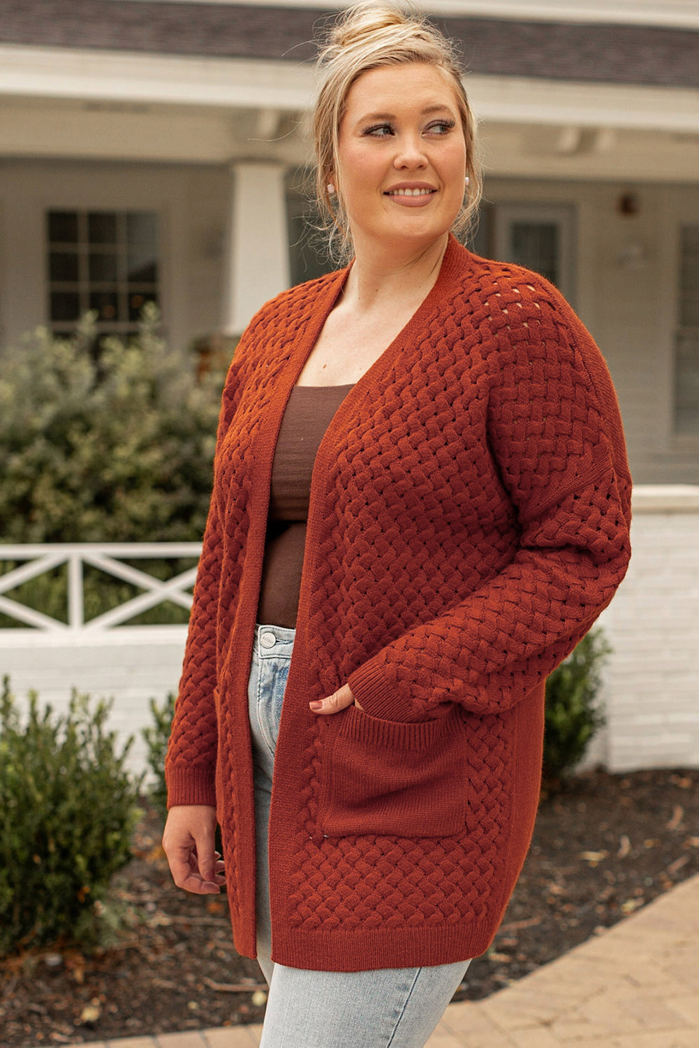 Bridgette Chestnut Knit Cardigan