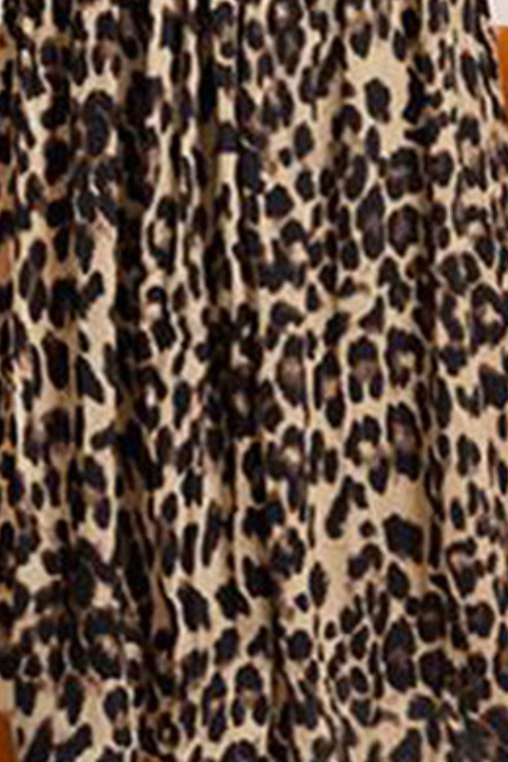Delaney Leopard Midi Skirt