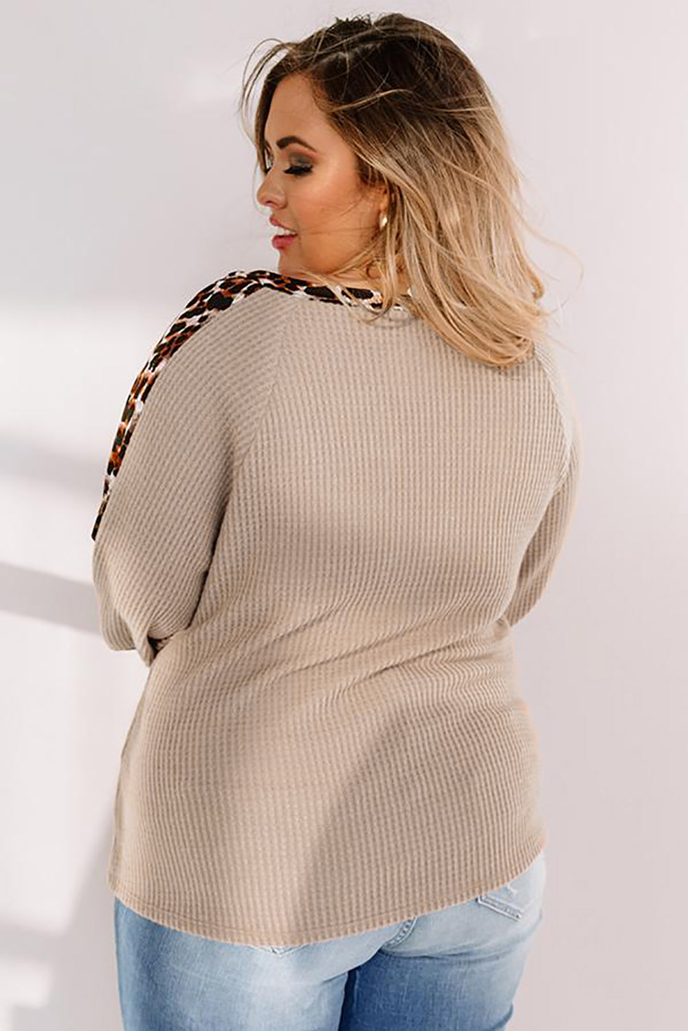 Evelyn Leopard Waffle Knit Top