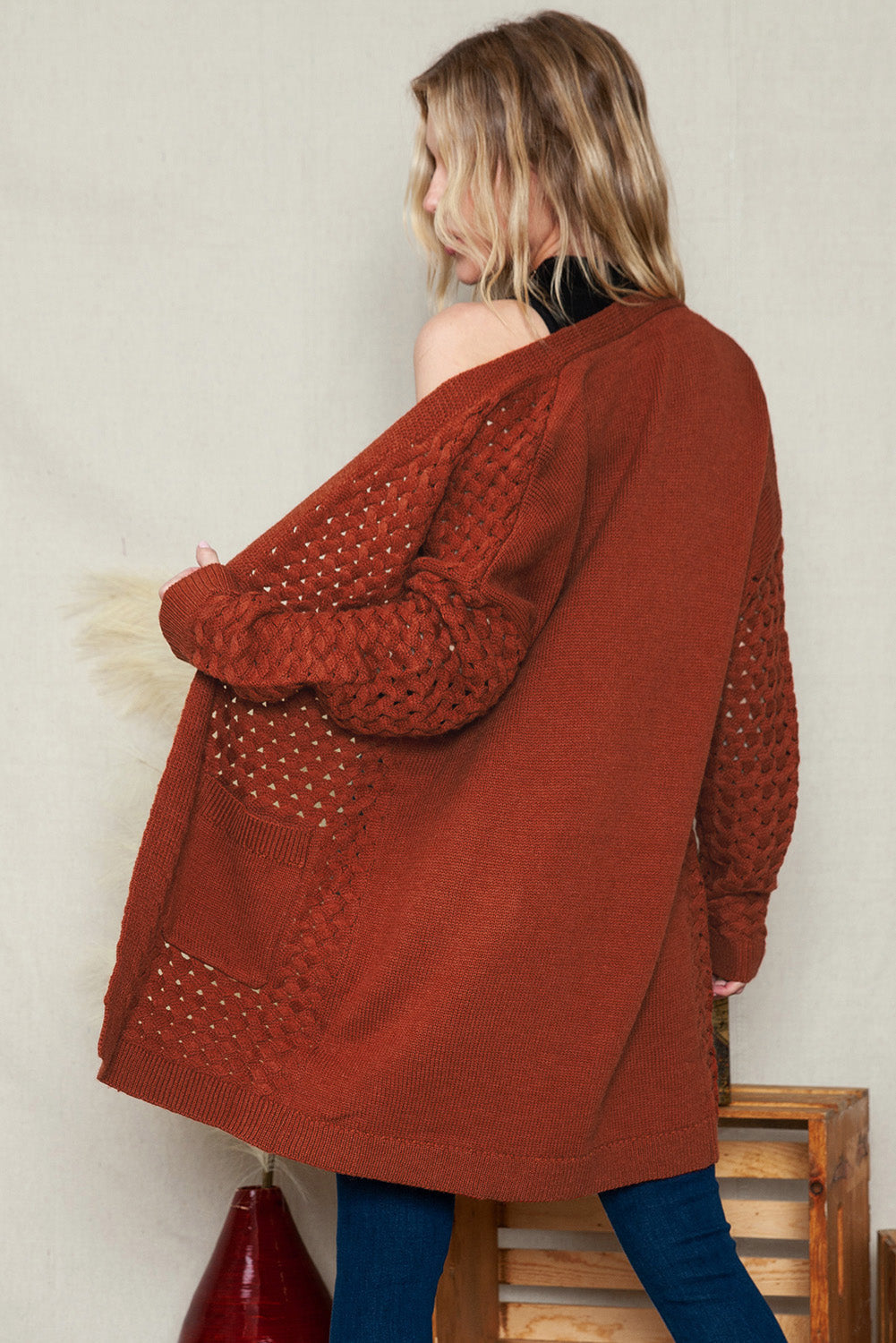 Bridgette Chestnut Knit Cardigan