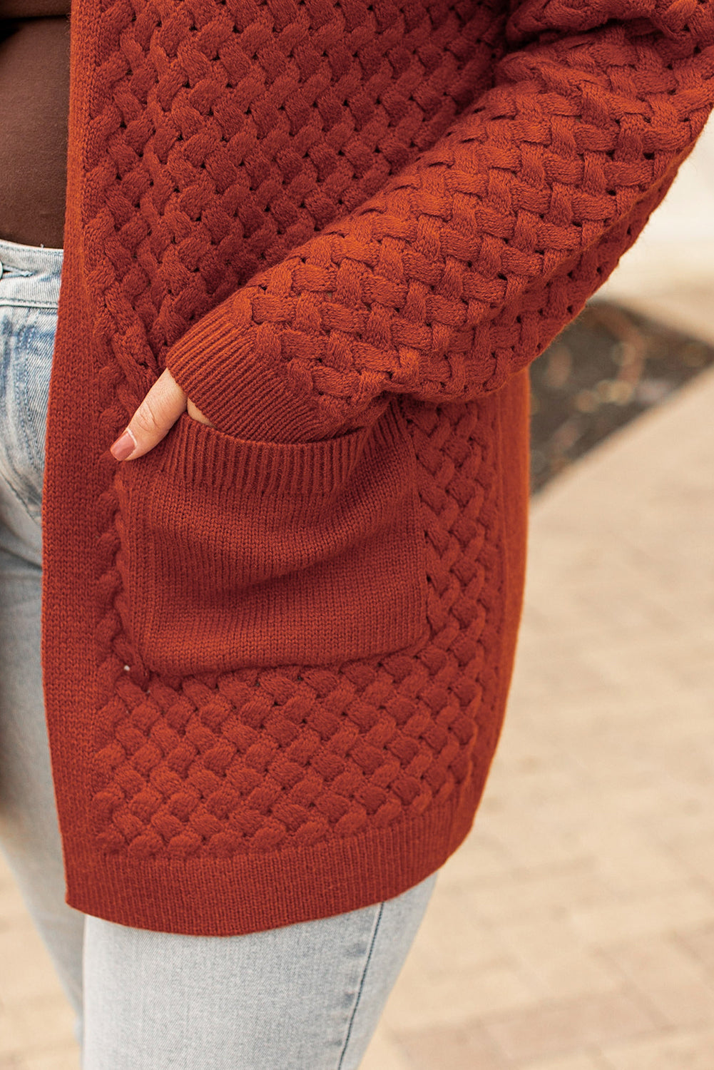 Bridgette Chestnut Knit Cardigan